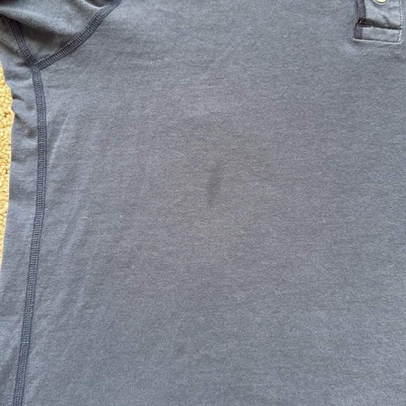 Reigning Champ Long Sleeve Henley T Shirt Navy Blue - Picture 11 of 12